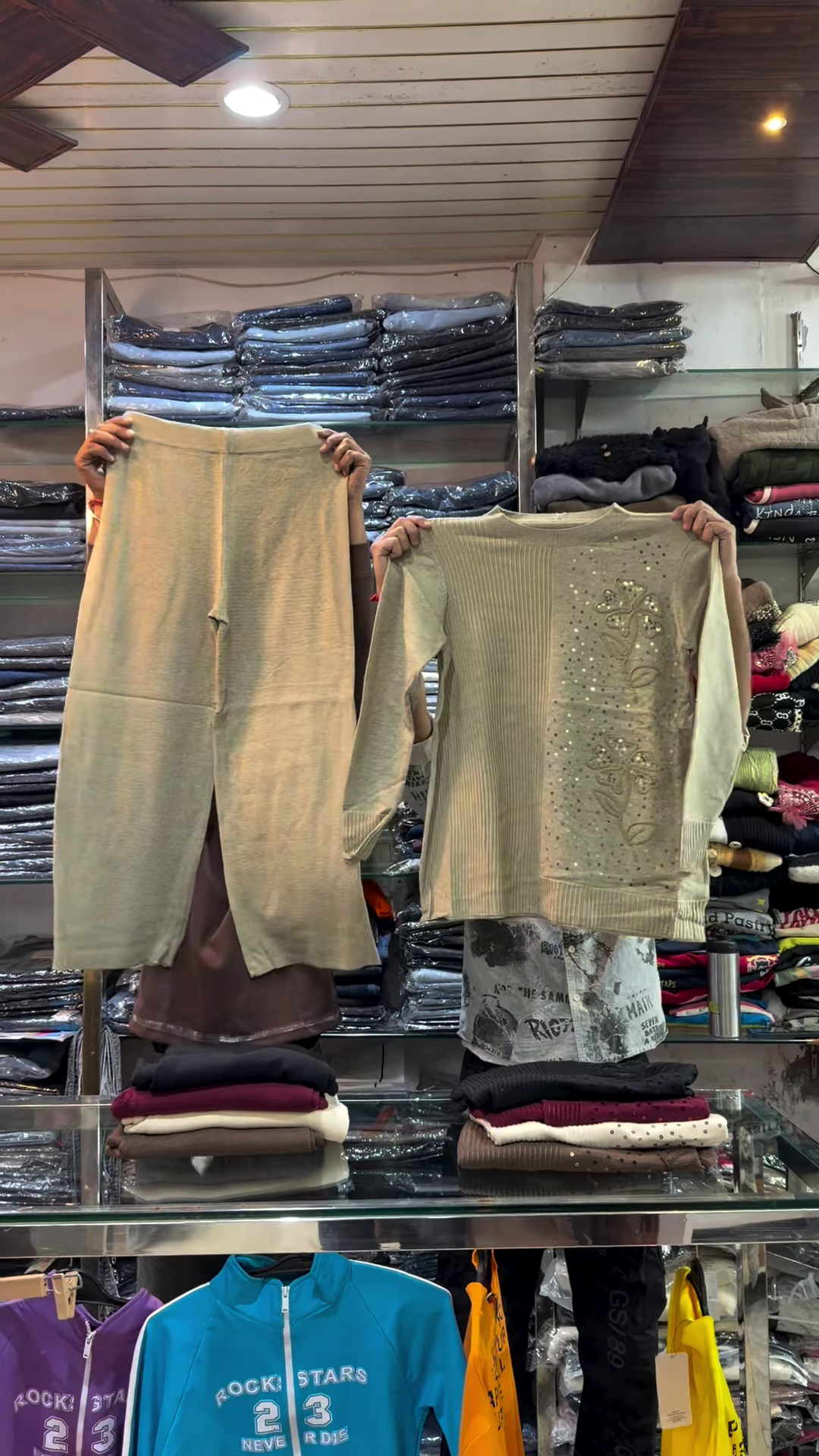 Rhinestone Knit Co‑ord Set | Sparkle, Stretch, Stay‑Cozy ✨ - Image 4