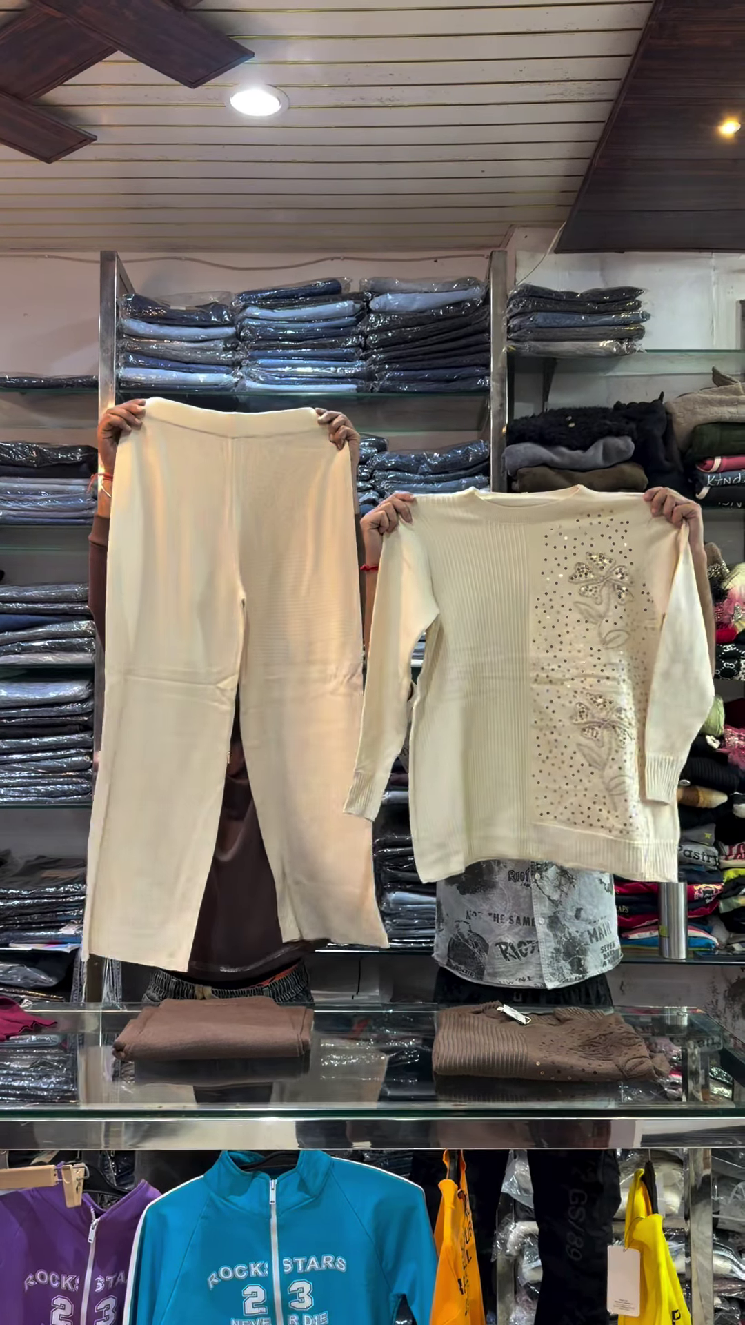 Rhinestone Knit Co‑ord Set | Sparkle, Stretch, Stay‑Cozy ✨