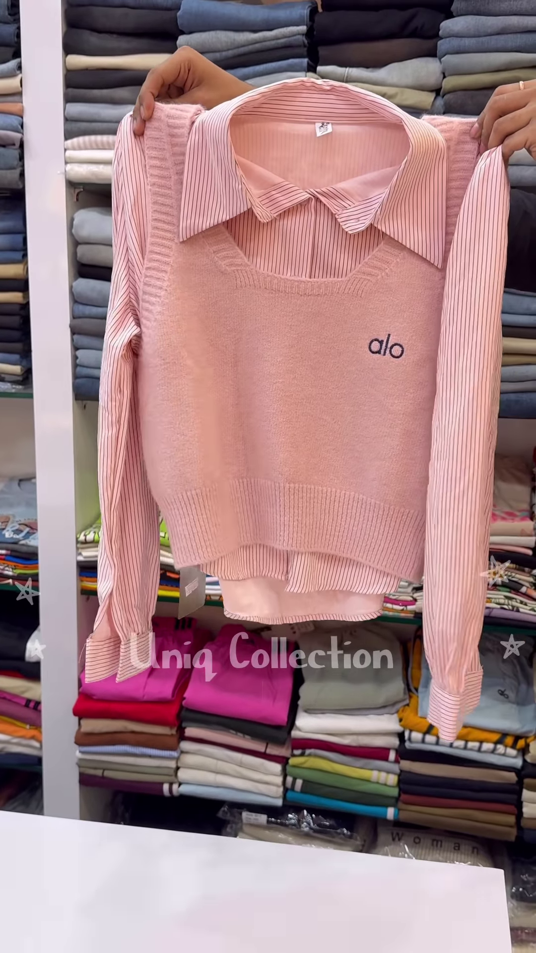 Pre‑Layered Shirt + Knit Vest Top | Prep In One Step 🧊 - Image 2