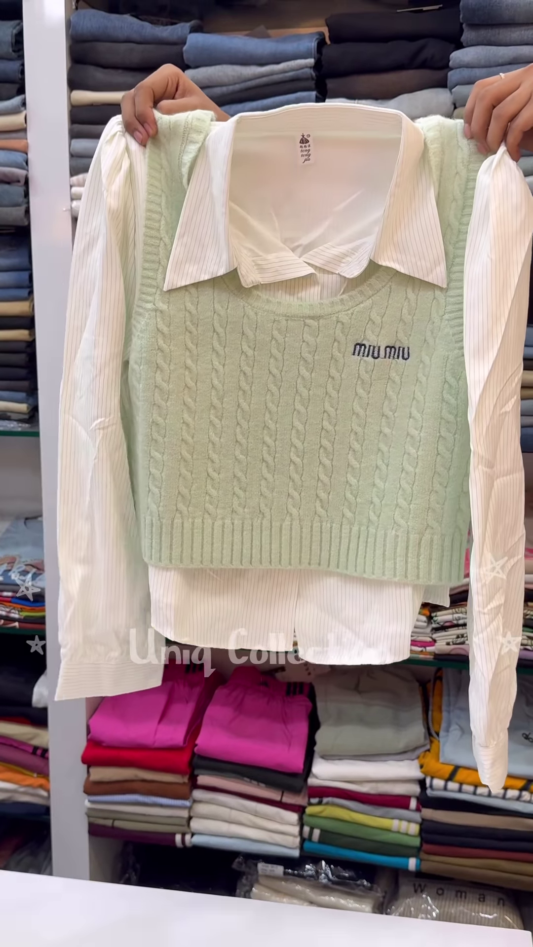 Pre‑Layered Shirt + Knit Vest Top | Prep In One Step 🧊