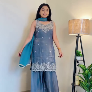 Steal Blue Ethnic Suit