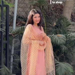 Peach Polka Festive Look