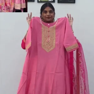 Elegant Rust Festive Dress for Women – Perfect Ethnic Glam