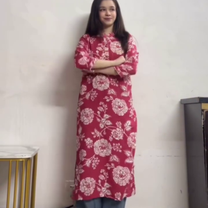 Red Floral Casual Style