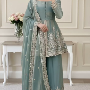 Pastel Mint Embroidered Set