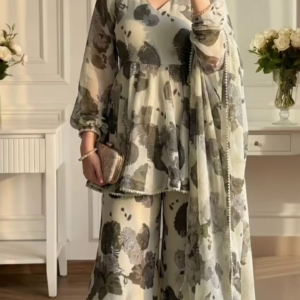 Muted Grey Bloom Co-ord Set