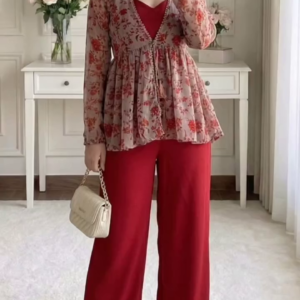 Rust Floral Fusion Co-ord