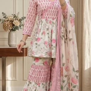 Pastel Pink Garden Sharara