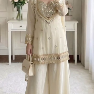 Ivory Mirror Work Classic Set