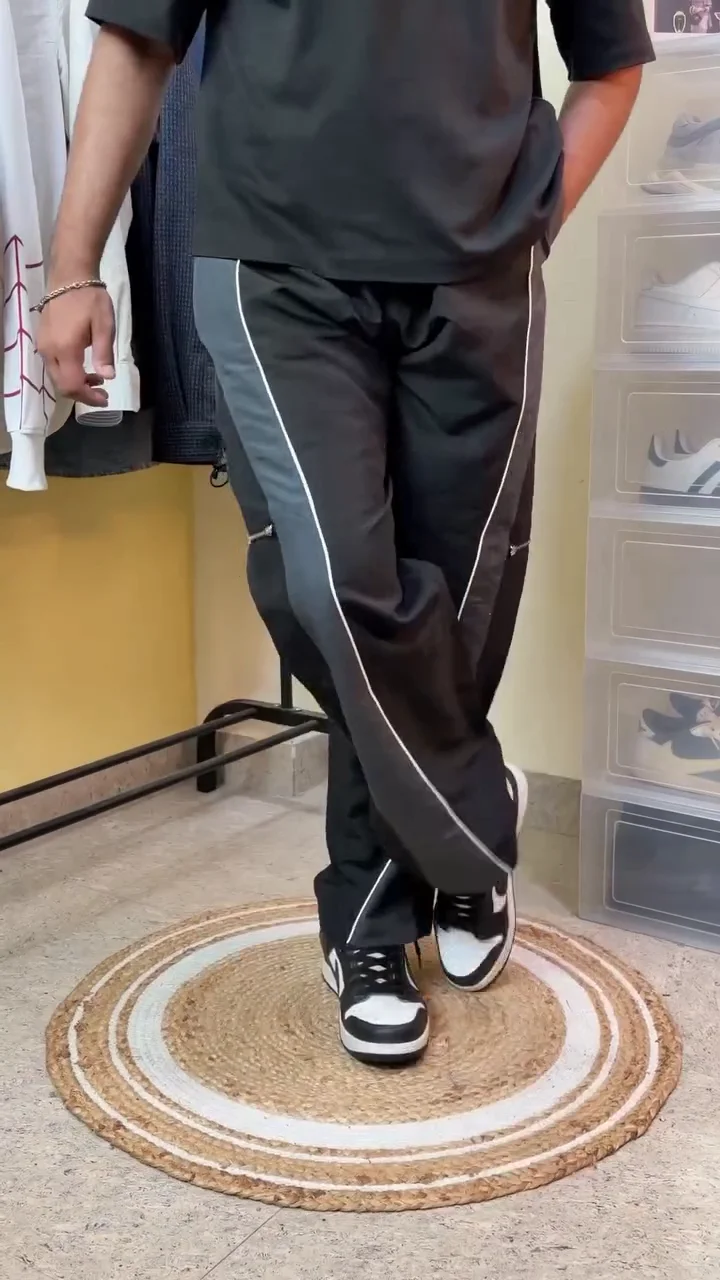 Women's White Striped Track Pants Casual Athleisure Wear - Image 2