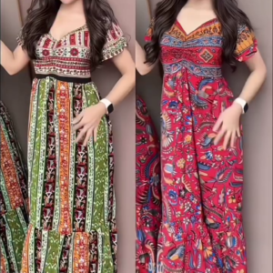 Women’s Boho Printed Maxi Dress | Stylish & Comfortable Ethnic Casual Wear