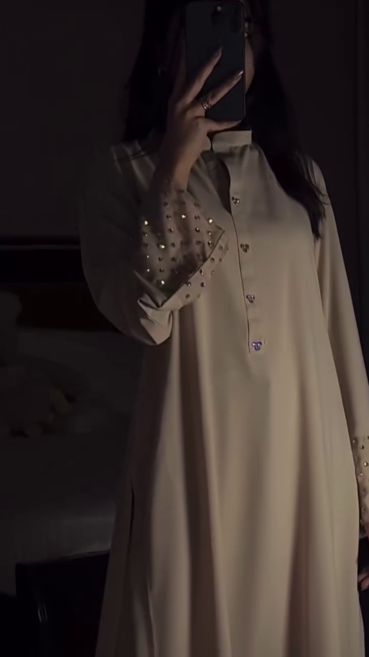 Women’s Elegant Pearl Sleeve Kaftan Dress | Premium Modest & Casual Wear - Image 3
