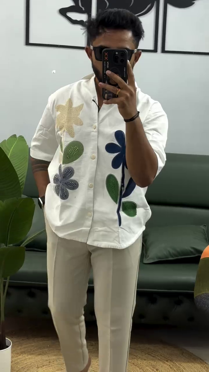 Men’s Floral Printed Casual Shirt | Trendy Oversized Streetwear Fashion - Image 2