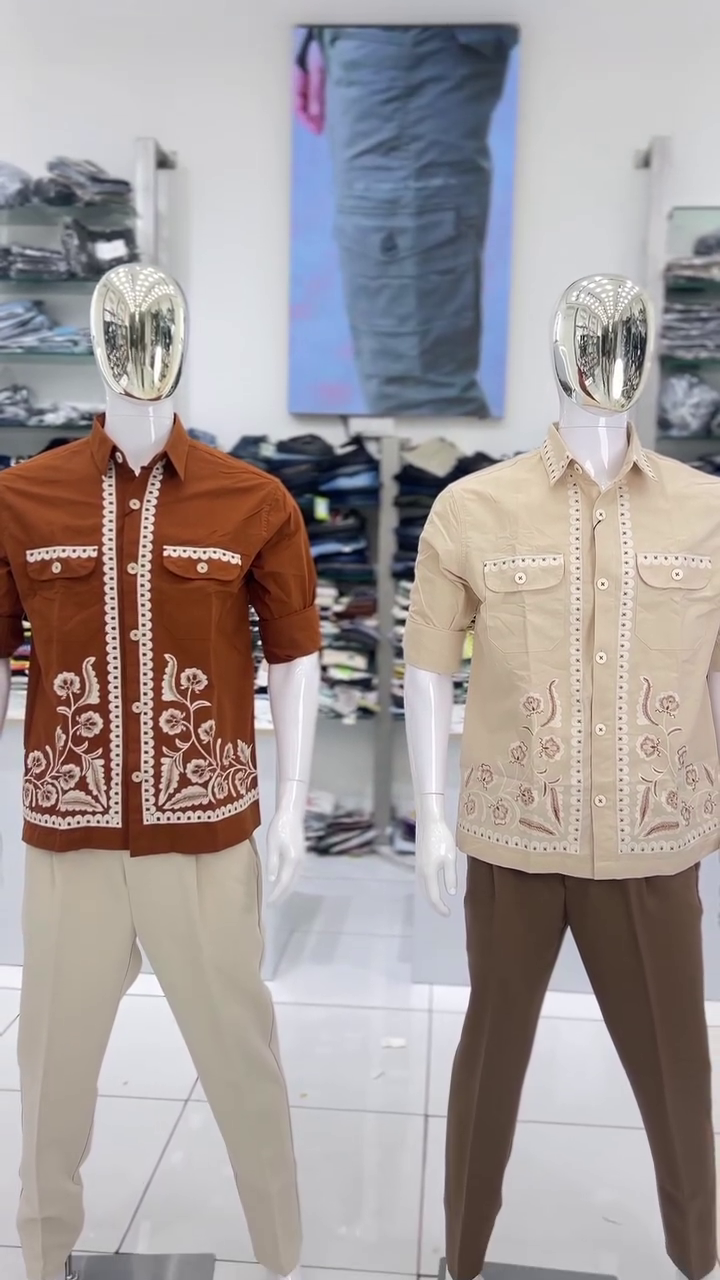 Men’s Embroidered Casual Shirt | Premium Retro Party Wear Fashion