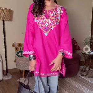 Women’s Embroidered Casual Kurti Top | Trendy Ethnic Fusion Wear