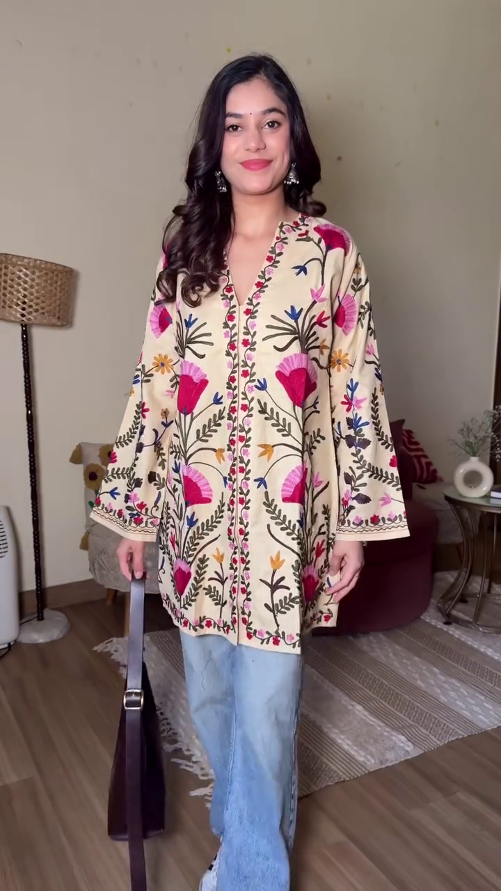 Women’s Embroidered Casual Kurti Top | Trendy Ethnic Fusion Wear - Image 12
