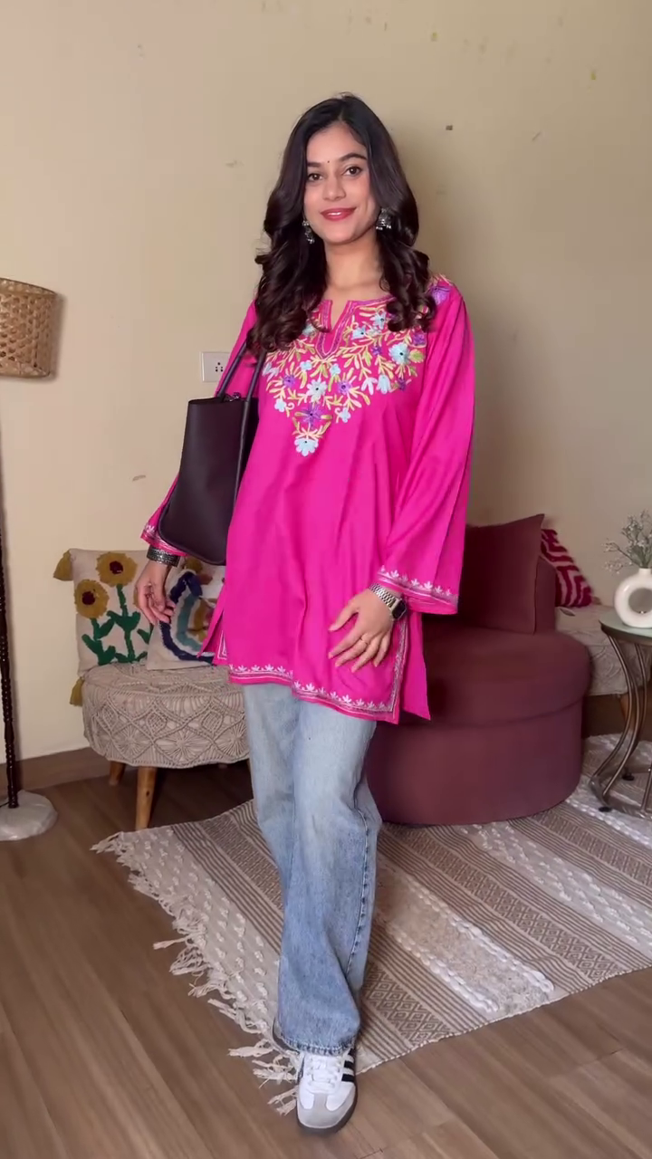 Women’s Embroidered Casual Kurti Top | Trendy Ethnic Fusion Wear - Image 14