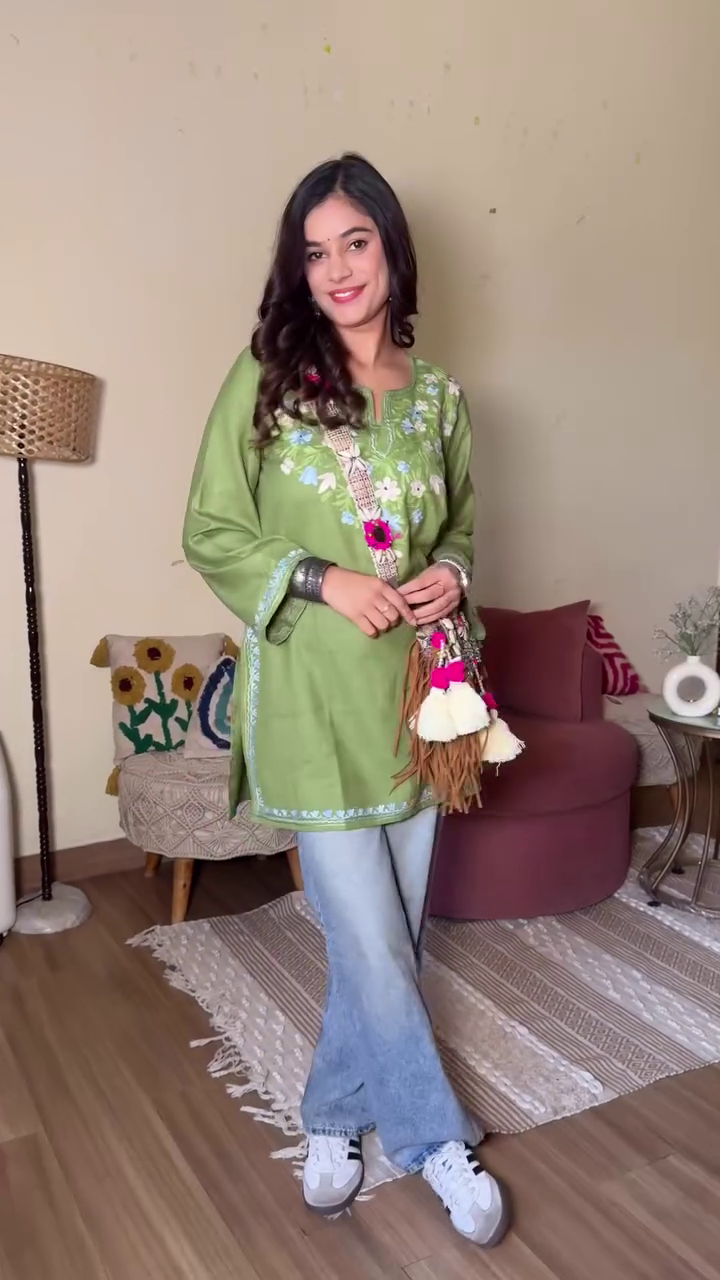 Women’s Embroidered Casual Kurti Top | Trendy Ethnic Fusion Wear - Image 6
