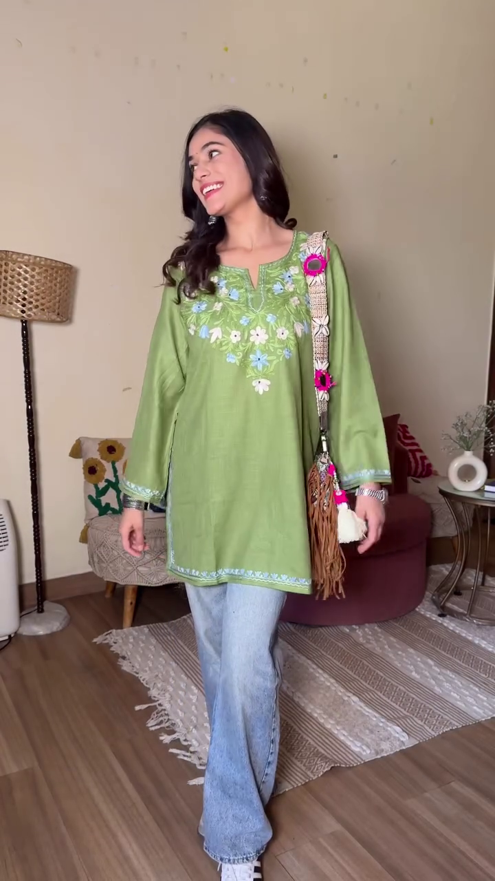Women’s Embroidered Casual Kurti Top | Trendy Ethnic Fusion Wear - Image 7