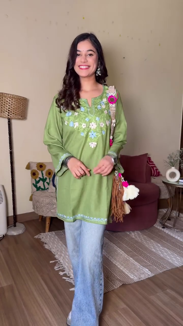 Women’s Embroidered Casual Kurti Top | Trendy Ethnic Fusion Wear - Image 8
