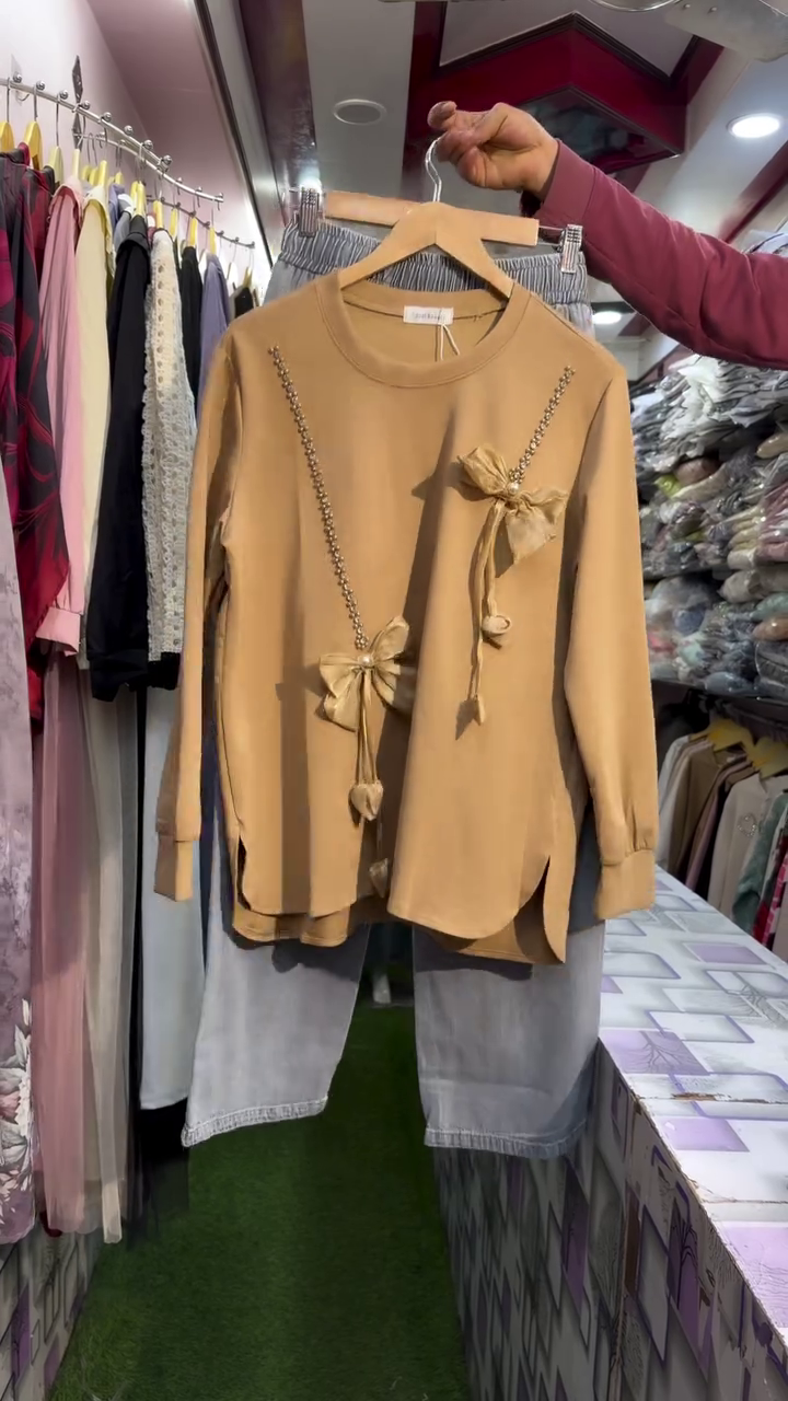 Women’s Bow Detail Co-Ord Set | Stylish Casual Korean Fashion Wear - Image 4