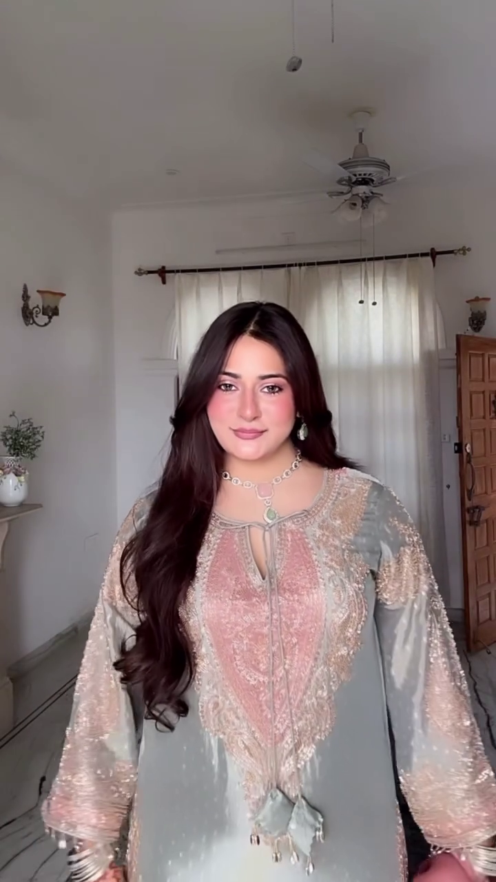 Pastel Embroidered Pakistani Suit – Luxury Ethnic Charm ✨ - Image 3