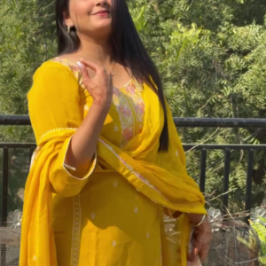 Women’s Mustard Festive Suit Set for Traditional Party & Ethnic Wear